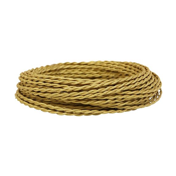 CABLE TORS.EQUIP.INT.2X0,75 ANTIQUE OR (couronne de 25M)