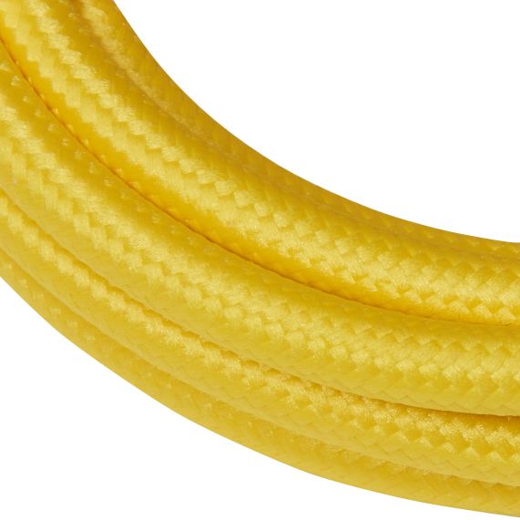 Câble Textile Rond 2x0,75mm2 Double Isolation Jaune 2 Mètres