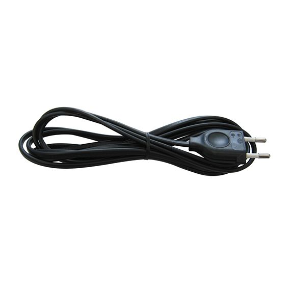 Cordon 2X0.75 L.1.50M Noir Ss Inter.