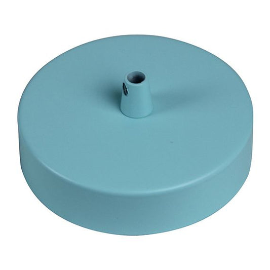 Pavillon acier sortie simple Ø100mm bleu clair mat