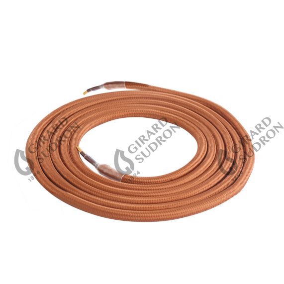 Câble électrique textile rond marron 2x0,75mm L2M double isolation