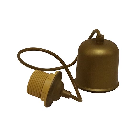 Suspension plastique E27 or av bague de serrage IP20 600mm