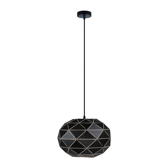 FS EL Suspension E27 Max.60W Noir extérieur / Blanc intérieur cable PVC L.150cm Noir