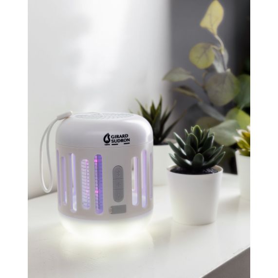 Lampe LED 3en1 Enceinte bluetooth Repousse moustiques 7W 60lm 1800mAh