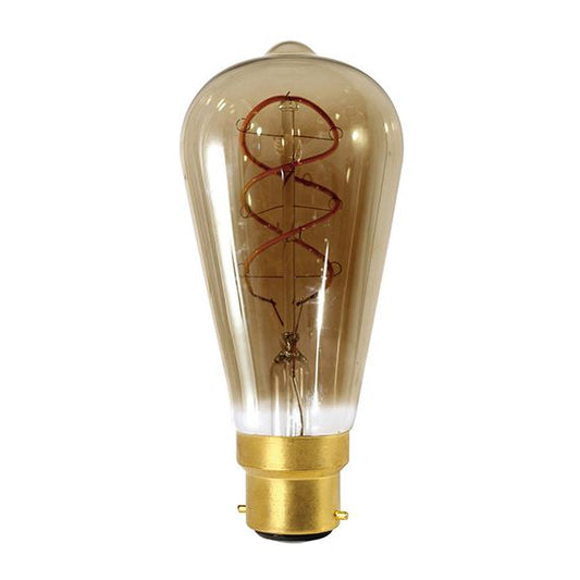 Edison Filament LED TWISTED 4W B22 2000K 200lm Dim. Smoky
