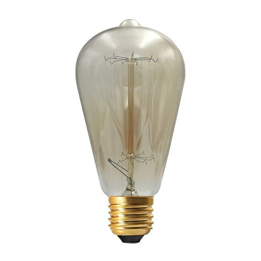 Edison Filament Métallique Droit 24W E27 2000K Ambre