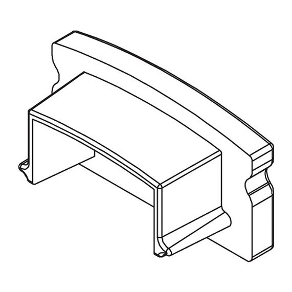 Embouts pour profile aluminium 17.2x8
