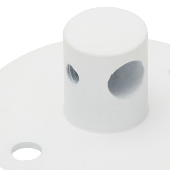 Crochet métal base ø45mm blanc