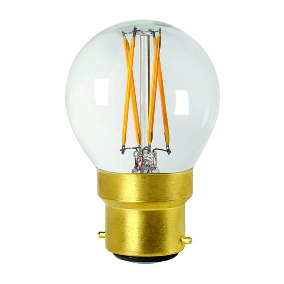 Sphérique G45 Filament LED 4W B22 2700K 350Lm Dim. Cl.