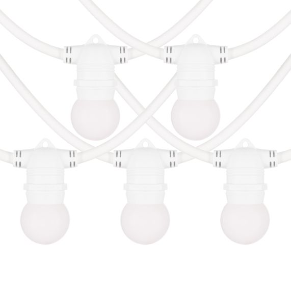 Paris Guinguette - LOT 5 SPHERIQUES LED IP44 E27 1W Blanc Chaud