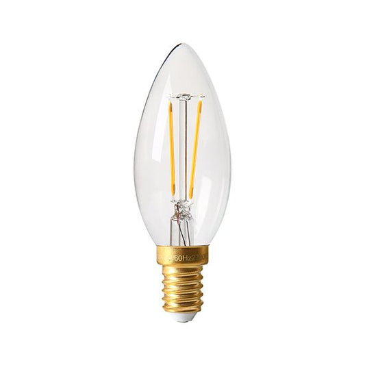 ***PRIX DESTOCKAGE*** Flamme Lisse Filament Led E14 3W 300Lm 2700K 360° Claire 25000H