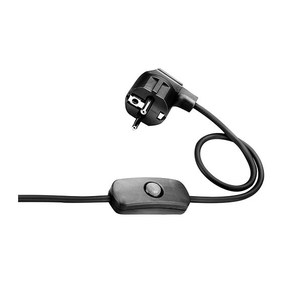 Cordon 3X0.75 L.2M Noir F.Euro Schuko