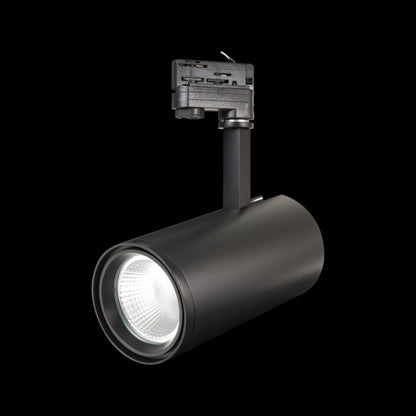 Mimas - Projecteur sur rail LED Ø110x334 30W 3000K 2600lm 36° noir