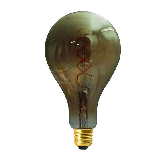Ampoule Géante Filament LED TWISTED 200mm 4W E27 2000K 160Lm Dim. Smoky