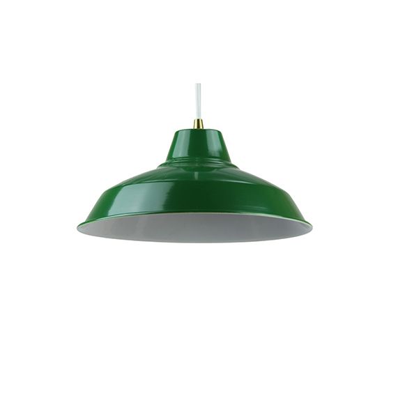 Abat-jour métal industriel ø270mm vert sapin satiné
