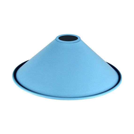 Abat-jour métal conique ø220mm bleu ciel mat