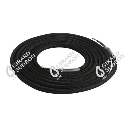 Câble électrique textile rond noir 2x0,75mm L2M double isolation