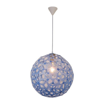 FS EL Suspension E27 Max.40W abat-jour PVC Bleu extérieur / intérieur cable PVC L.100cm Transparent