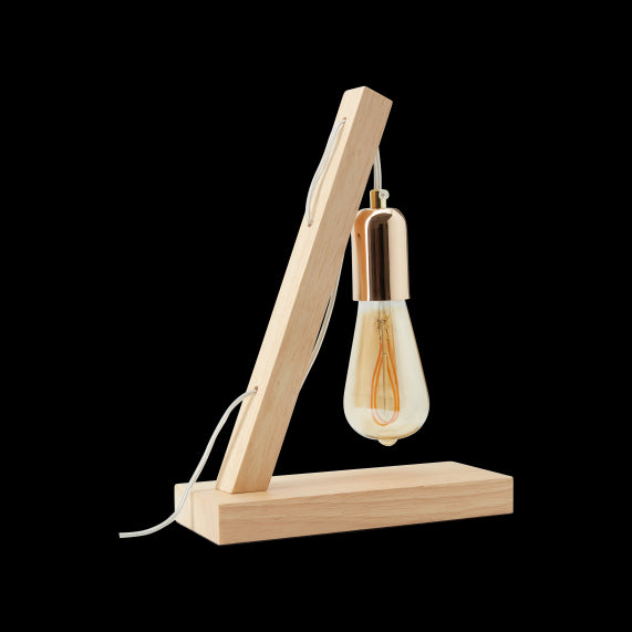 Pack lampe Bois 18471 + Ampoule Edison Filament LED LOOPS 5W E27 2000K 260lm Amb 716603