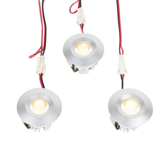 Messa - Spots encastrés 3x1W 3000K 3x95lm IP44 Silver