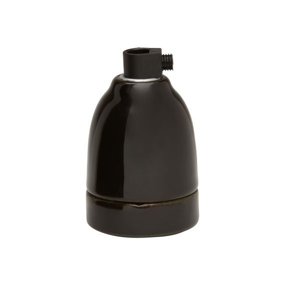 Douille E27 porcelaine ø46mm H.66mm noir EAN 3125461875541