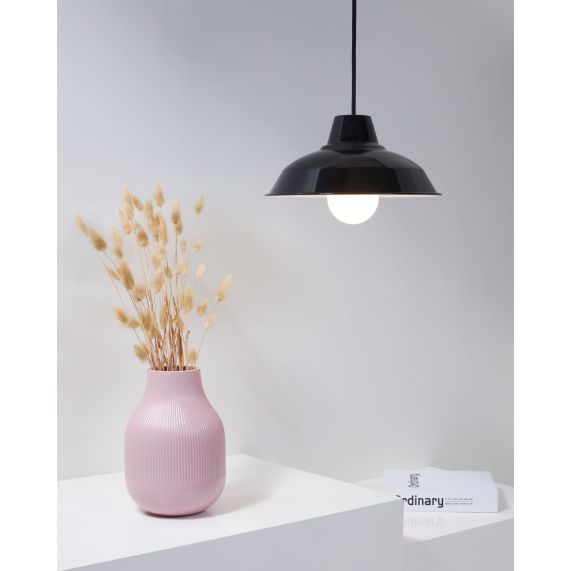 Abat-jour métal industriel ø270mm noir satiné