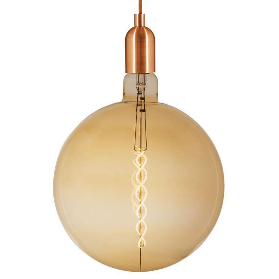 Globe G380 Filament LED TWISTED 8W E40 2000K 400Lm Dim. Amber