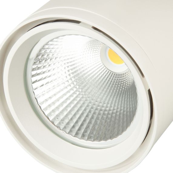 Mimas - Projecteur sur rail LED Ø110x334 30W 3000K 2600lm 36° blanc