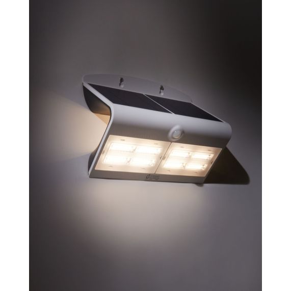BUTTERFLY - Projecteur solaire LED blanc détecteur présence IP65 4000K 6,8W 800lm