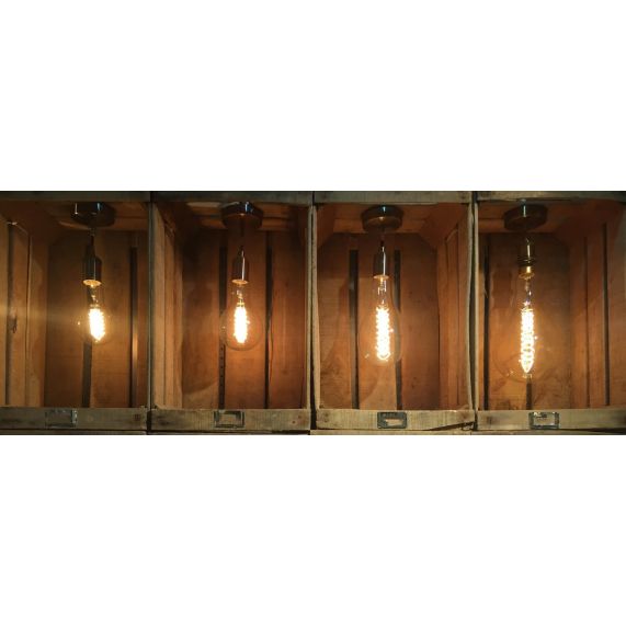 Lampe Filament Métallique Spirale 180mḿ 24W E27 2000K Ambre. 3125460249794