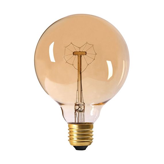 Globe Filament Métallique Cœur 24W E27 2000K Ambre