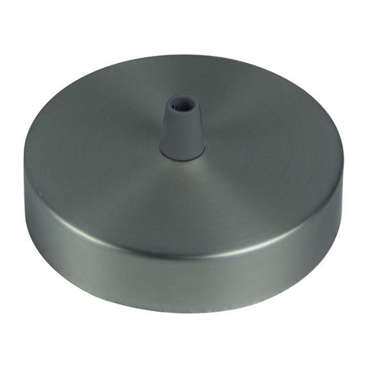 Pavillon acier sortie simple Ø100mm gris clair mat