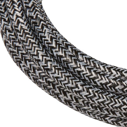 Cable rond chiné gris noir 2 mètres 2 x 0,75mm2