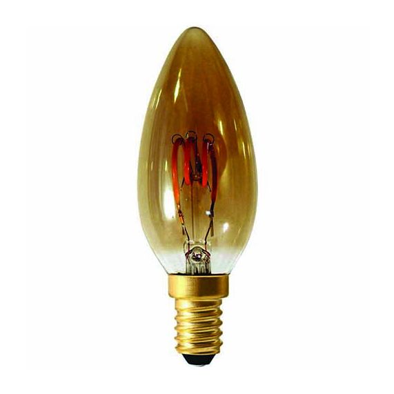 Flamme C35 Filament LED 3 LOOPS 3W E12 2000K 90lm Dim. Smoky