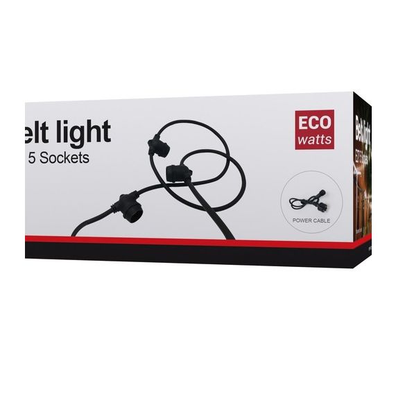 FS ECOWATTS - GUIRLANDE LUMINEUSE EXTERIEURE NOIRE 5M DOUILLE E27 X5 3