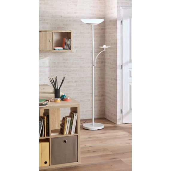 FS LUMINAIRE SUR PIED 40W + LISEUSE DIMMABLE 5W - BLANC