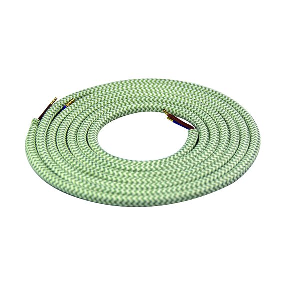 FS Cable rond chiné vert kaki 2 mètres 2 x 0,75mm2