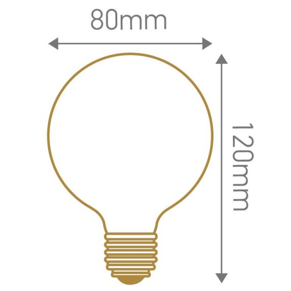 Globe G80 Filament LED 7W B22 2700K 806Lm Opaline