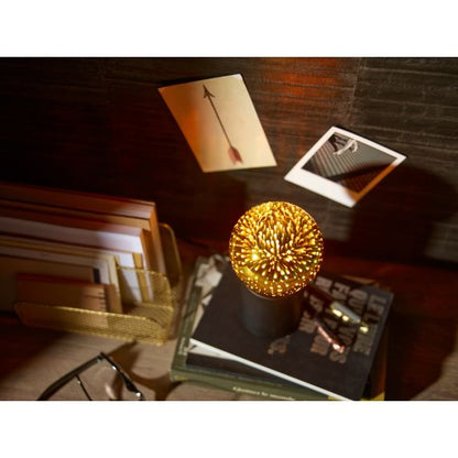 Lampe a poser E27 noir effet metal Palladium 220-240V IP20 70x96mm