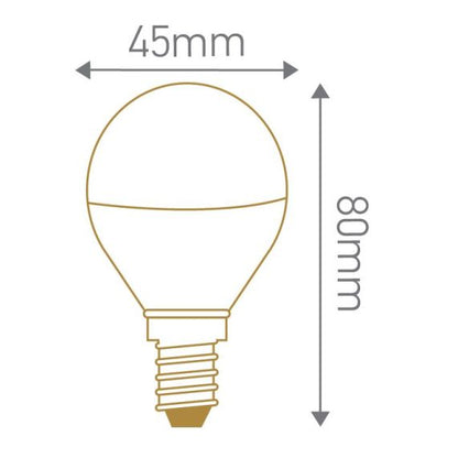 Sphérique G45 LED 330° 5W E14 2700K 400Lm . 3125461601058