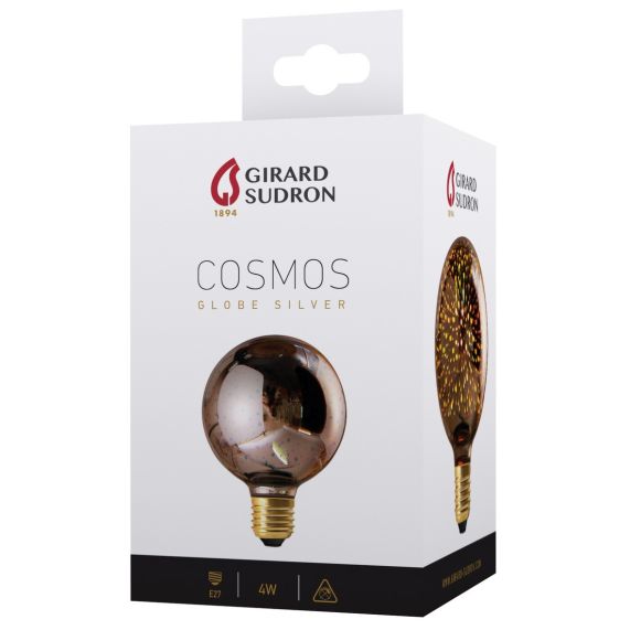 Globe G80 LED Cosmos 3D 4W E27 non Dim. - Argent