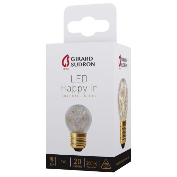 Sphérique G45 Happy In 1W E27 3000K Cl.