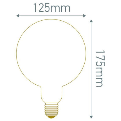 Globe G125 Filament LED 4W E27 2100K 200Lm Dim. Smoky RA>90