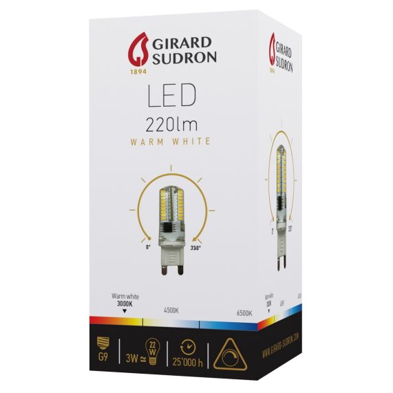 Specific LED G9 Silicone 3W 3000K 220Lm Dim.