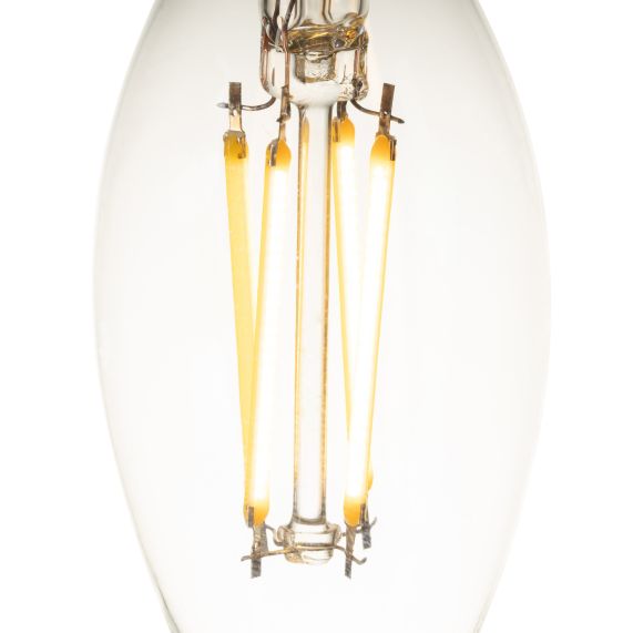 Flamme Lisse C35 Filament LED 5W E14 2700K 580Lm Dim. Cl.