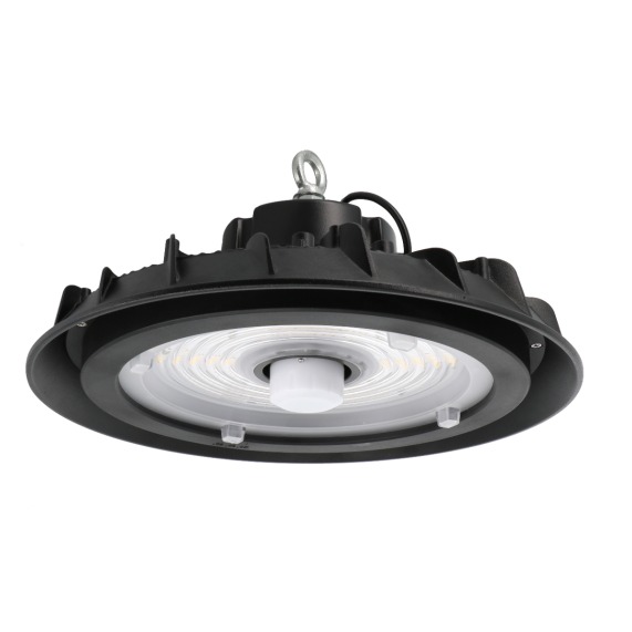 Armature industrielle led noir Glenn 100W IP65 16000lm 4000K dim D338x178mm
