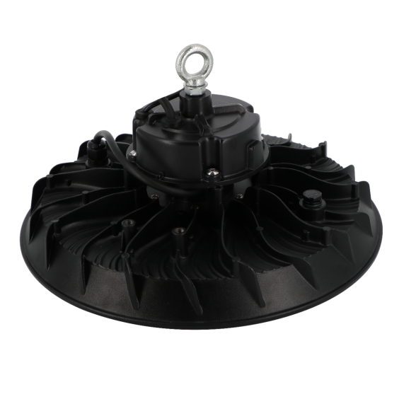 Armature industrielle led noir Glenn 100W IP65 16000lm 4000K dim D338x178mm