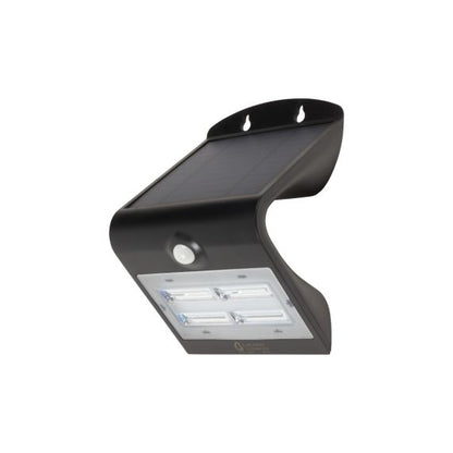 BUTTERFLY - Projecteur solaire LED noir détecteur présence IP65 4000K 3,2W 400lm