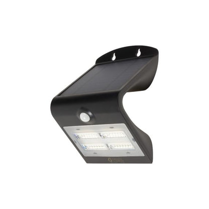BUTTERFLY - Projecteur solaire LED noir détecteur présence IP65 4000K 3,2W 400lm