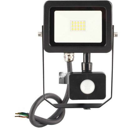Yonna II - Projecteur LED 10W 3000K 1000lm 110° IP44 noir PIR
